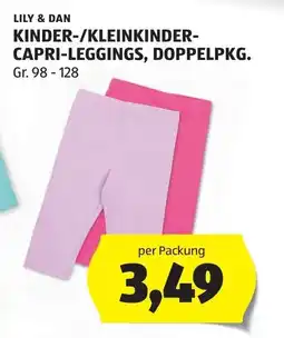 Hofer Lily & dan kinder-/kleinkinder- capri-leggings, doppelpkg Angebot