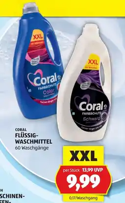 Hofer Coral flüssig- waschmittel Angebot