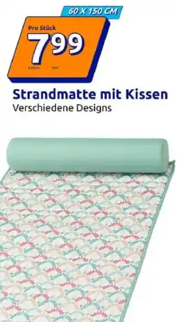 Action Strandmatte mit Kissen Angebot