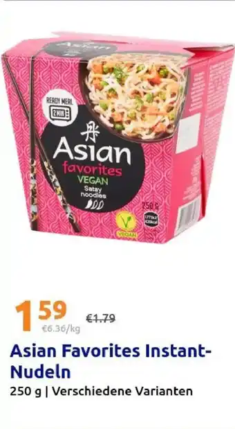 Action Asian Favorites Instant- Nudeln Angebot