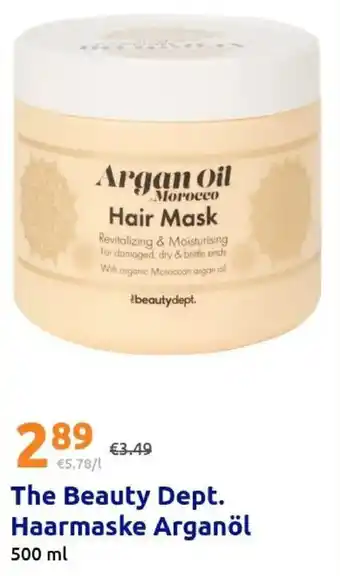 Action The Beauty Dept. Haarmaske Arganöl Angebot