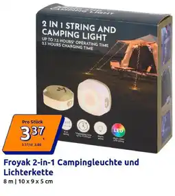 Action Froyak 2-in-1 campingleuchte und lichterkette Angebot