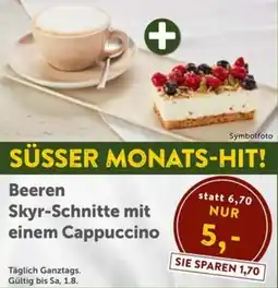 Interspar Beeren Skyr-Schnitte mit einem Cappuccino Angebot