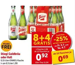 Interspar Stiegl Goldbräu oder Hell Angebot