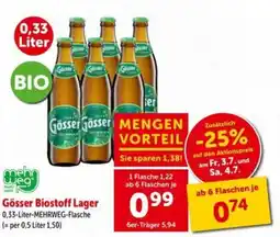 Interspar Gösser Biostoff Lager Angebot