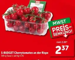 Interspar S-BUDGET Cherrytomaten an der Rispe Angebot