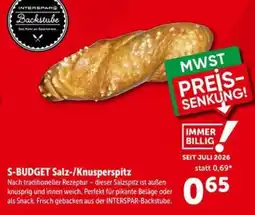 Interspar S-BUDGET Salz-/Knusperspitz Angebot
