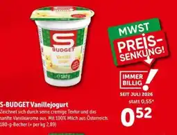 Interspar S-BUDGET Vanillejogurt Angebot