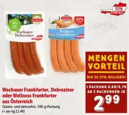 Interspar Wachauer Frankfurter, Debreziner oder Wellness Frankfurter aus Österreich Angebot