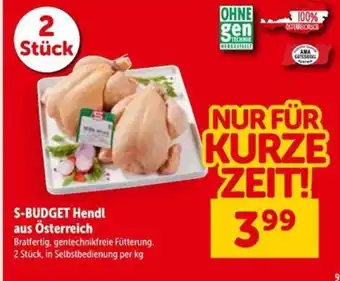 Interspar S-BUDGET Hendl aus Österreich Angebot