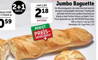 Interspar Jumbo Baguette Angebot