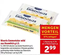 Interspar Woerle Emmentaler mild aus Heumilch g.t.S. Angebot
