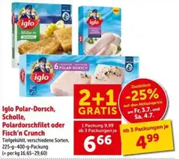 Interspar Iglo Polar-Dorsch, Scholle, Polardorschfilet oder Fisch'n Crunch Angebot