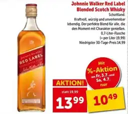 Interspar Johnnie Walker Red Label Blended Scotch Whisky Angebot