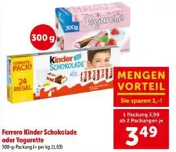 Interspar Ferrero Kinder Schokolade oder Yogurette Angebot