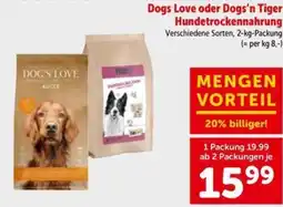 Interspar Dogs Love oder Dogs'n Tiger Hundetrockennahrung Angebot