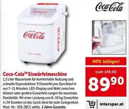 Interspar Coca-Cola Eiswürfelmaschine Angebot