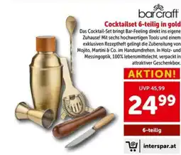 Interspar barcraft Cocktailset 6-teilig in gold Angebot