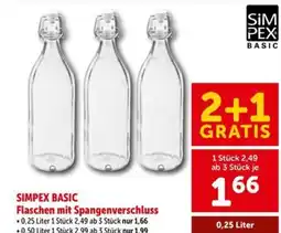 Interspar SIMPEX BASIC Flaschen mit Spangenverschluss Angebot