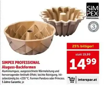 Interspar Simpex professional aluguss-backformen Angebot