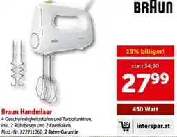 Interspar Braun Handmixer Angebot