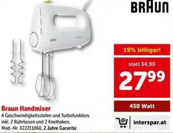 Interspar Braun Handmixer Angebot