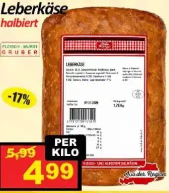 Wurstico Leberkäse halbiert Angebot