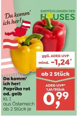 ADEG Da komm' ich her! Paprika rot od. gelb Angebot