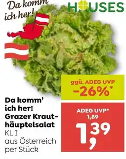 ADEG Da komm' ich her! Grazer Kraut- häuptelsalat Angebot