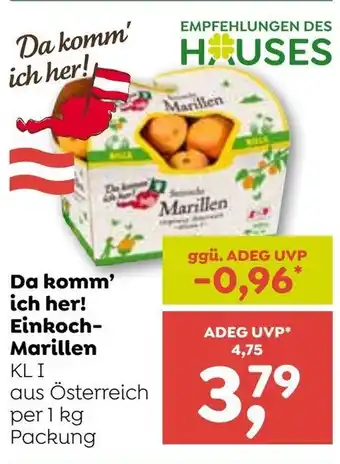 Da komm' ich her! Einkoch- Marillen
