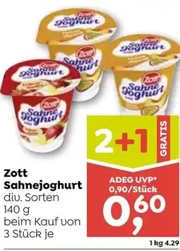 ADEG Zott Sahnejoghurt Angebot