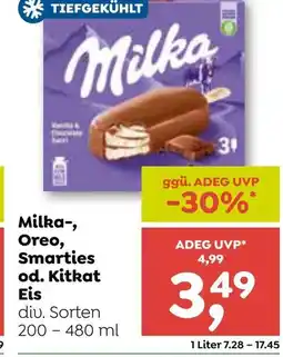 ADEG Milka-, Oreo, Smarties od. Kitkat Eis Angebot