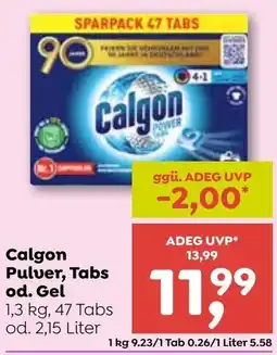 ADEG Calgon Pulver, Tabs od. Gel Angebot
