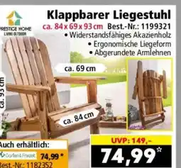 Norma Klappbarer Liegestuhl Angebot