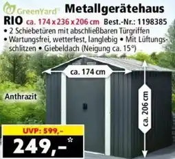 Norma GreenYard Metallgerätehaus RIO Angebot