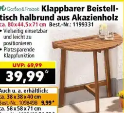 Norma Garten & Freizeit Klappbarer Beistell- tisch halbrund aus Akazienholz Angebot