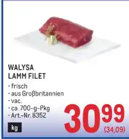 Metro WALYSA LAMM FILET Angebot