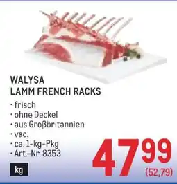 Metro Walysa Lamm French Racks Angebot