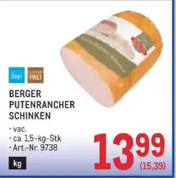 Metro BERGER PUTENRANCHER SCHINKEN Angebot