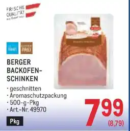 Metro BERGER BACKOFEN-SCHINKEN Angebot