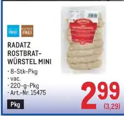 Metro Radatz Rostbratwürstel Mini Angebot