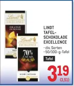 Metro LINDT TAFEL-SCHOKOLADE EXCELLENCE Angebot