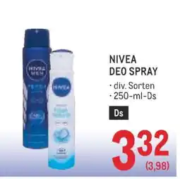 Metro NIVEA DEO SPRAY Angebot