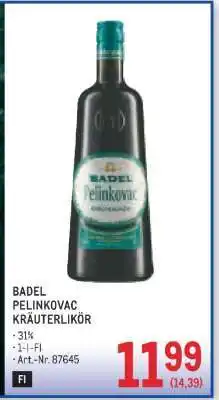 Metro Badel Pelinkovac Kräuterlikör Angebot