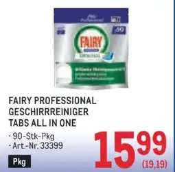 Metro FAIRY PROFESSIONAL GESCHIRRREINIGER TABS ALL IN ONE Angebot