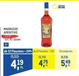 Metro MADRUZZO APERITIVO Angebot