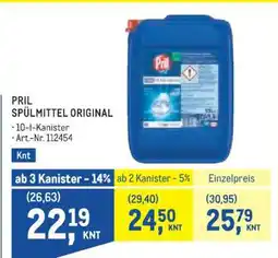 Metro PRIL SPÜLMITTEL ORIGINAL Angebot