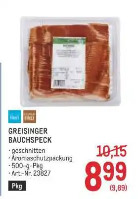 Metro Greisinger Bauchspeck Angebot