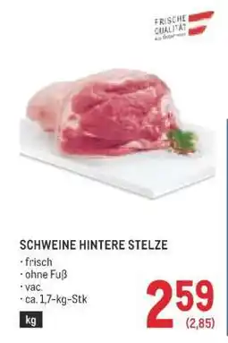 Metro Schweine Hintere Stelze Angebot