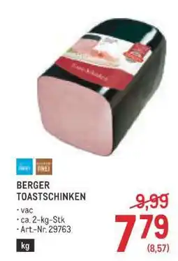 Metro Berger Toastschinken Angebot